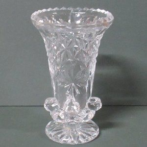 Vtg  Crystal Bird Vase Byrdes Collection Hofbauer